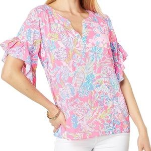 Lilly Pulitzer Quinna Top, Shell Me Something Good